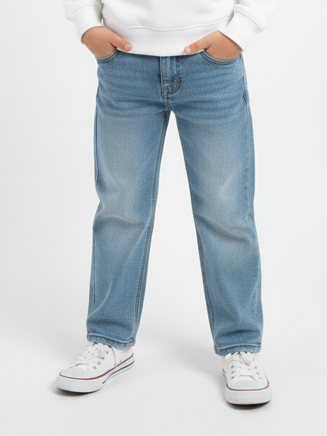 Light Blue Jeans Unisex | بنطلون جينز - الصورة 3