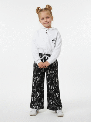 سويت ميلتون بناتي أبيض وأسود ميكي ماوس – ملابس أطفال شتوية عصرية