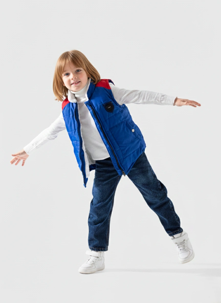 Boys Royal Blue Puffer Jacket | فيست أولادي
