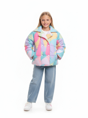 جاكيت بنات مبطن واتر بروف بألوان الباستيل - ملابس أطفال بنات خروج شتوي 2025