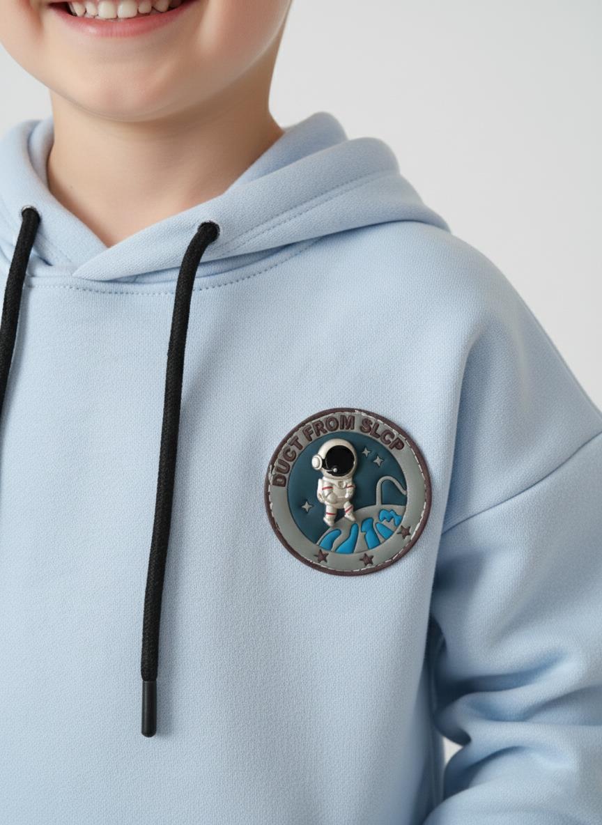 Boys Light Blue Hoodie | سويت شيرت أولادي - الصورة 2