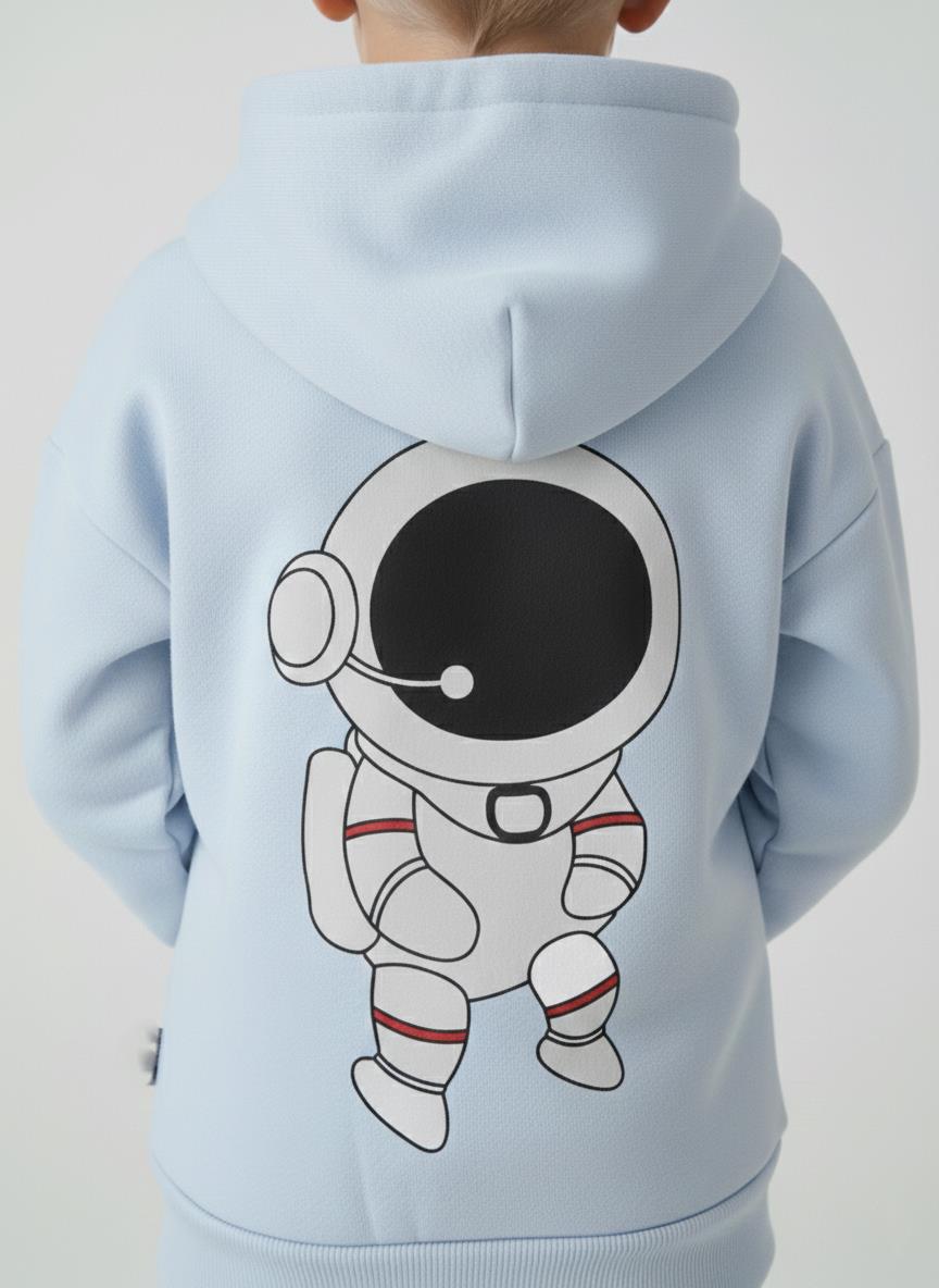 Boys Light Blue Hoodie | سويت شيرت أولادي - الصورة 4
