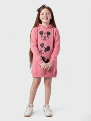 سويت دريس ميكي ماوس بينك بناتي – ملابس أطفال شتوي
