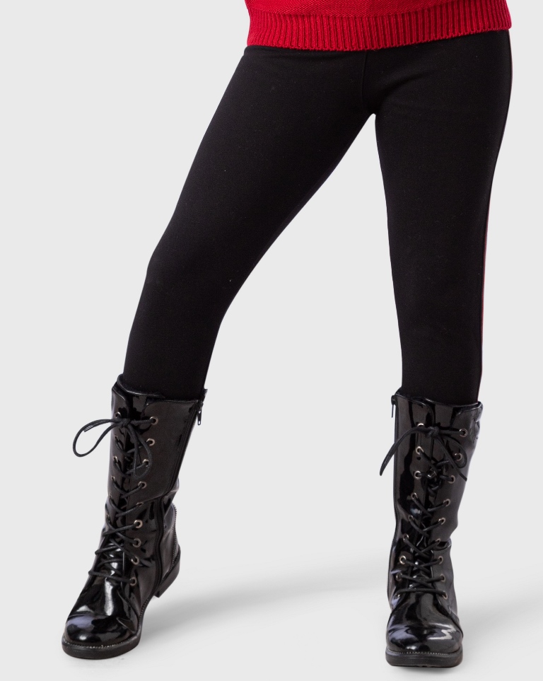 ليجن بناتي شتوي أسود سادة – ملابس أطفال أساسية