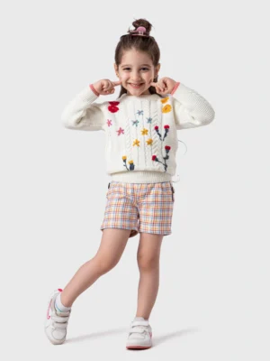 بنات, صيفي, شورت, كاروهات, متعدد الألوان, بيبي, A&A, خريفي, مقاس سنة