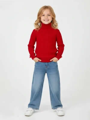 هاف كول بناتي أحمر شتوي – ملابس أطفال راقية