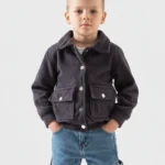 جاكيت كوردروي أولادي رمادي – ملابس أطفال شتوي أنيق