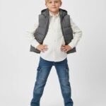 فيست مبطن أولادي رمادي – ملابس أطفال شتوي أنيق