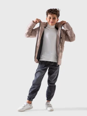 جاكيت ووتر بروف أولادي بيج منفوخ مبطن – جاكيت شتوي مقاس 16