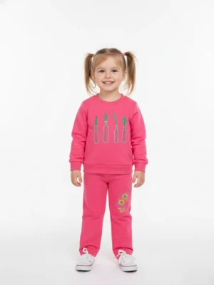 بيجامة شتوي فوشيا بناتي – ملابس أطفال شتوي أنيق