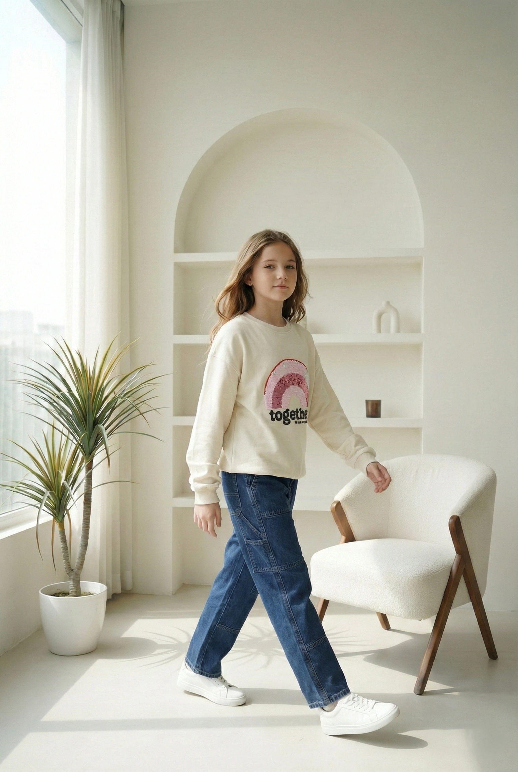 Rainbow Sweatshirt for Girls | سويت شيرت - الصورة 2