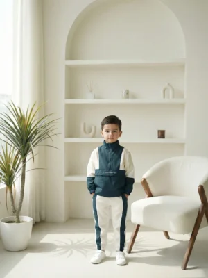 سوت أولادي شتوي زيتي وسكري – ملابس أطفال ولادي خروج