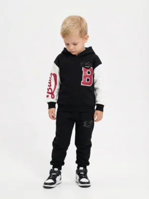 سوت أولادي شتوي أسود Bulls – ملابس أطفال ولادي خروج