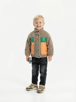جاكيت تيدي أولادي ملون – ملابس أطفال شتوي فاخرة