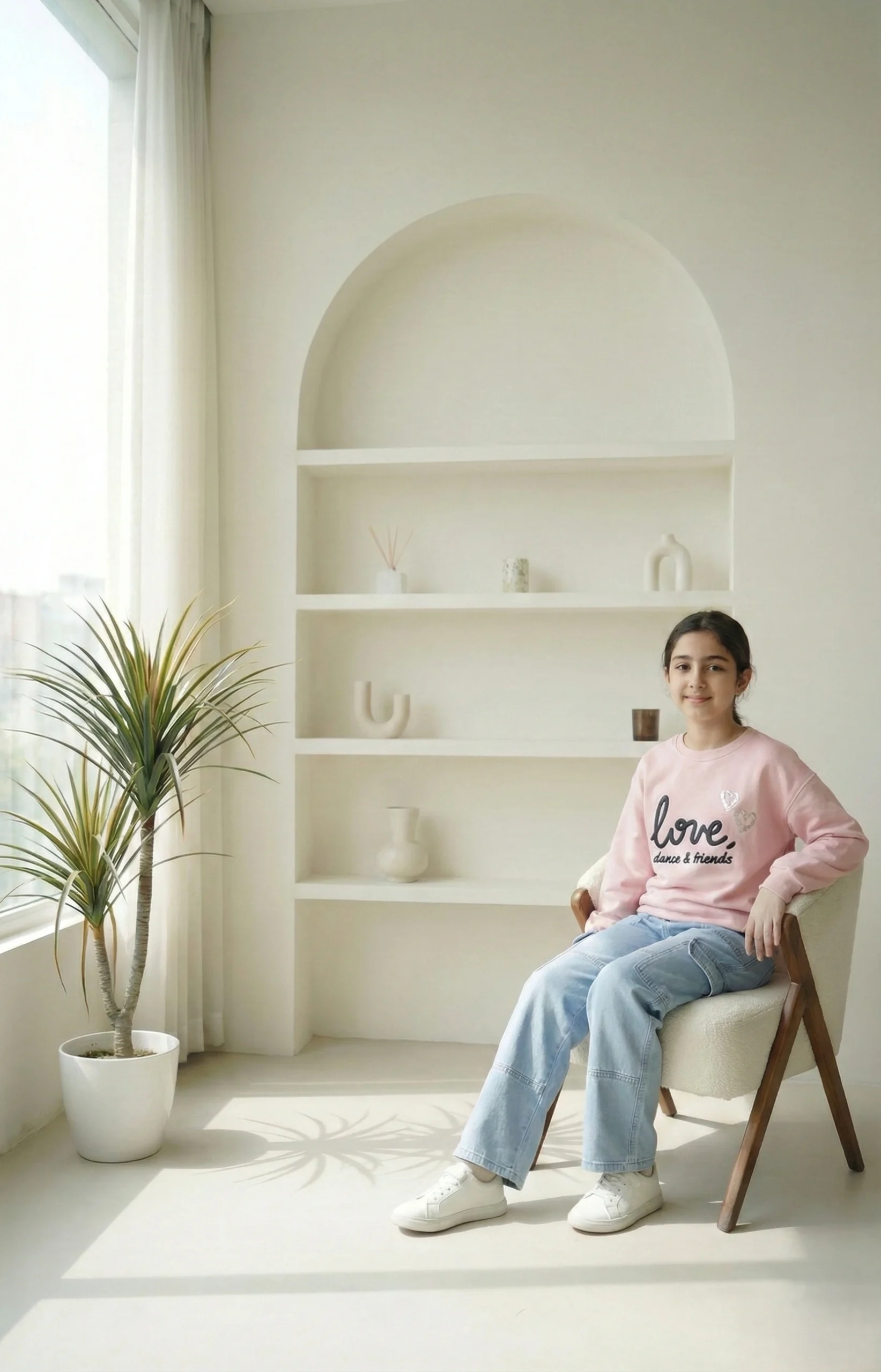 Pink Love Sweatshirt for Girls | سويت شيرت - الصورة 2