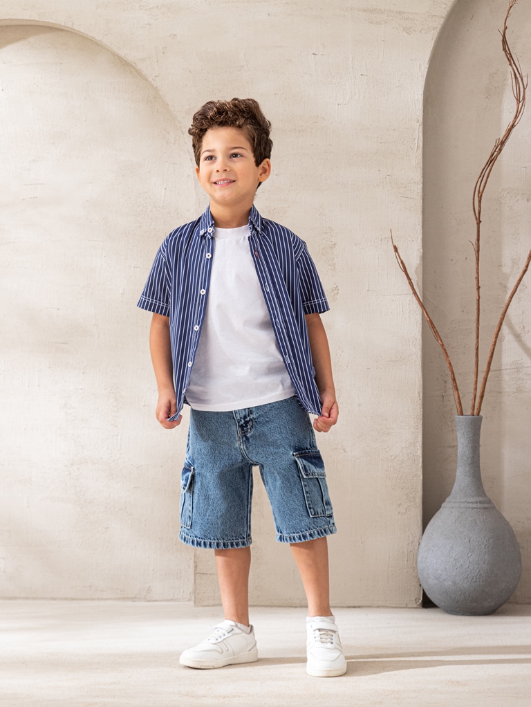 Striped Cotton Shirt for Boys | قميص أولادي