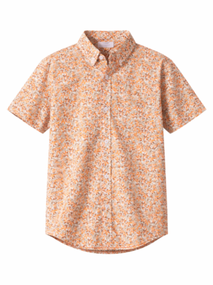 قميص أولادي مشجر برتقالي – ملابس أطفال صيفي راقي