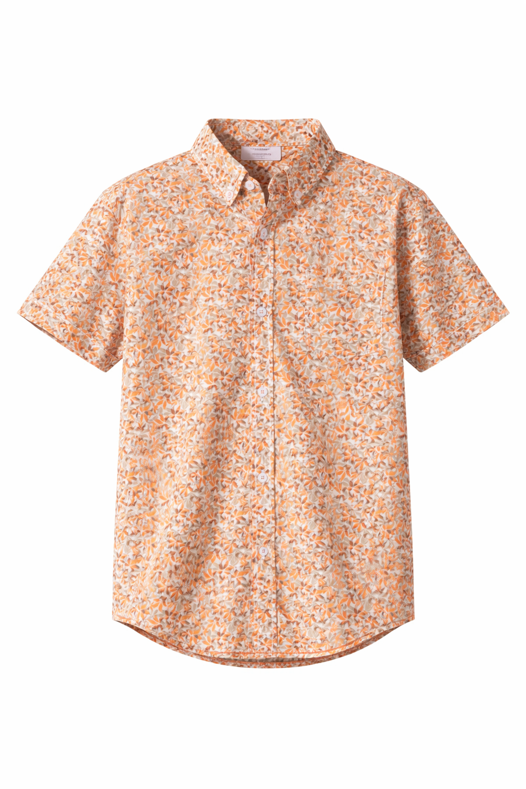 Orange Floral Shirt for Boys | قميص أولادي