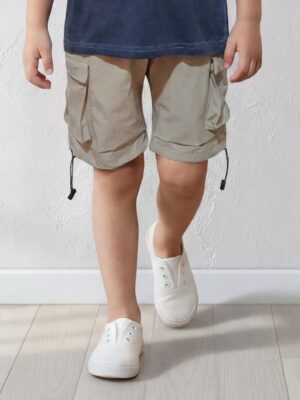 شورت كارغو أولادي بيبي بيج – ملابس أطفال صيفية بجيوب