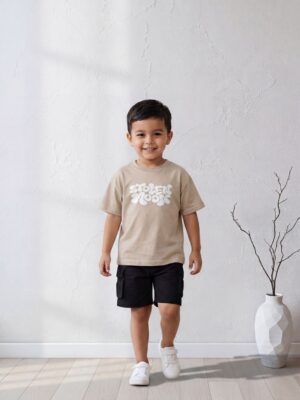 تيشيرت أولادي بيج مطبوع – ملابس أطفال خروج صيفية