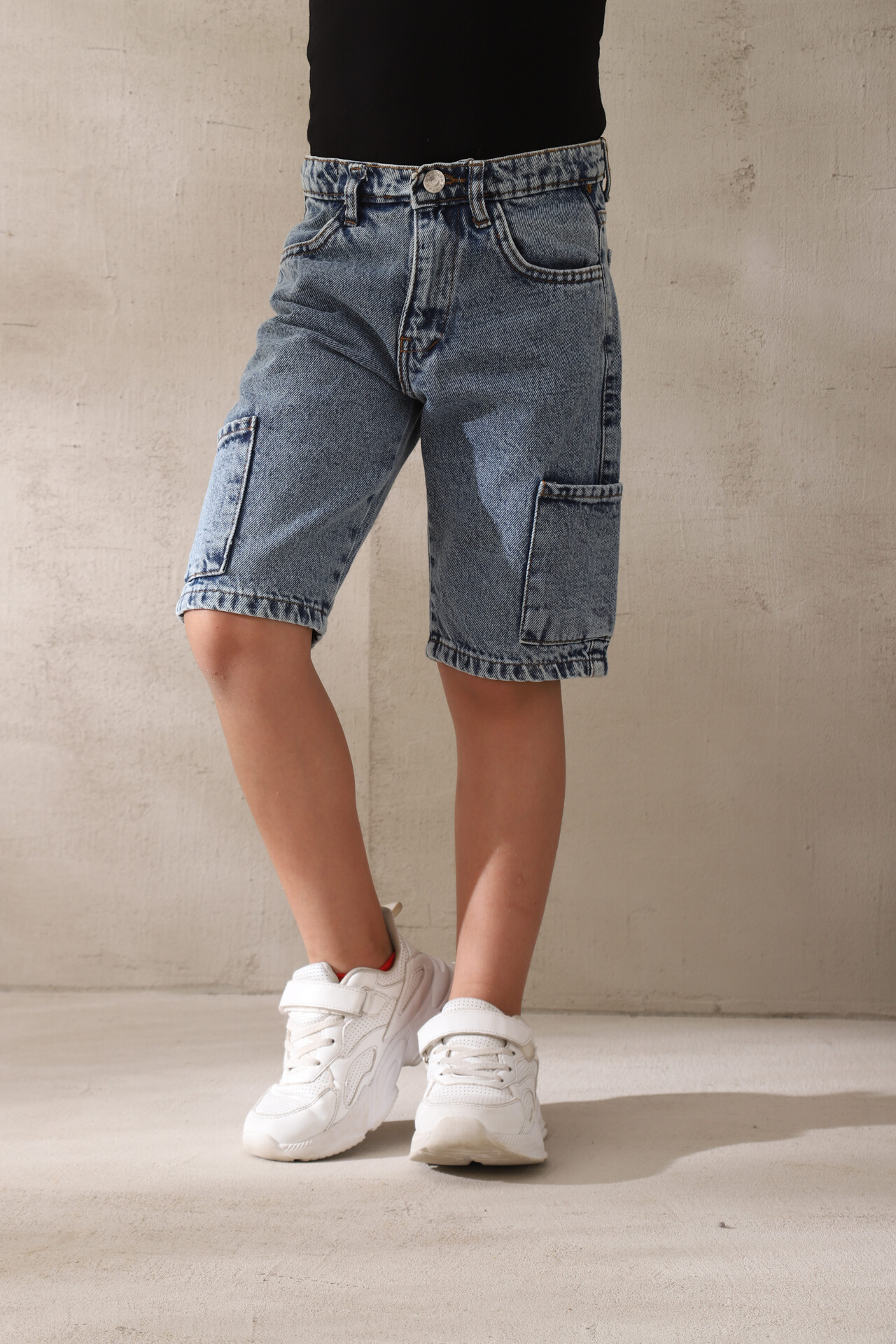 Denim Cargo Shorts for Boys | شورت أولادي