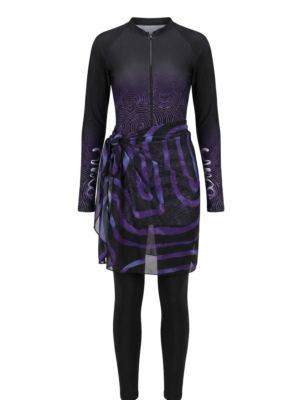 مايوه بوركيني بناتي أرجواني مقاس 12 – ملابس أطفال صيفية