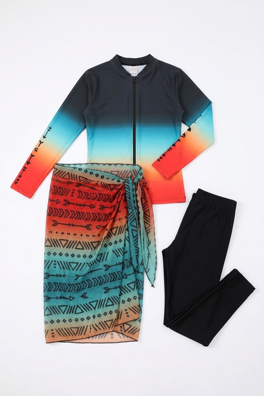 Girls Colorful Modest Burkini | بوركيني بناتي