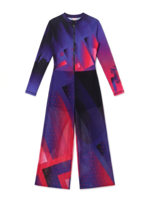 مايوه بوركيني بناتي بنفسجي وفوشيا – ملابس أطفال صيفية للبنات