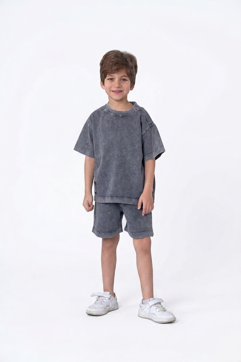 Acid Wash Outfit for Boys | سوت أولادي