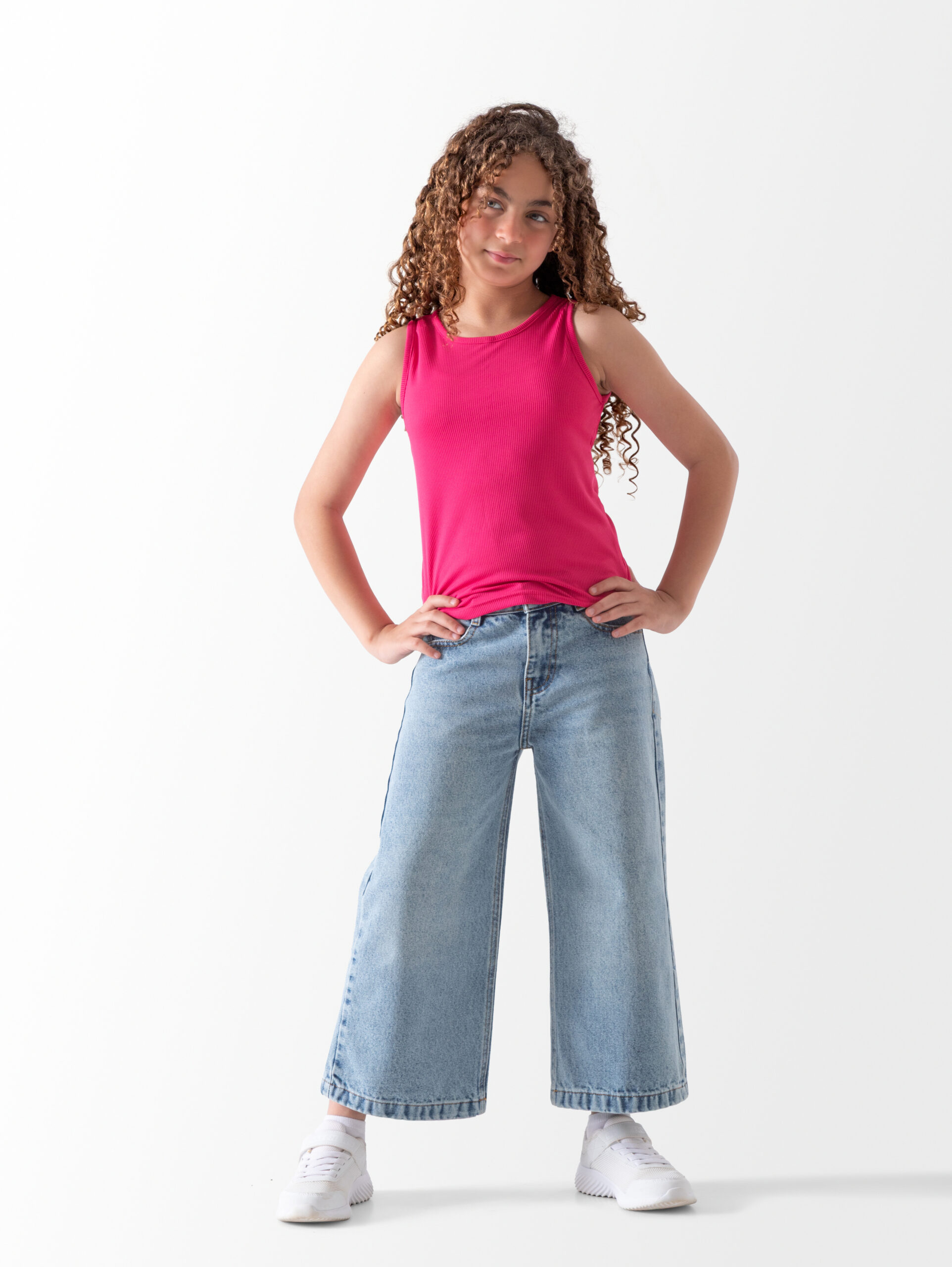 Girls Fuchsia Sleeveless Top | تيشيرت بناتي