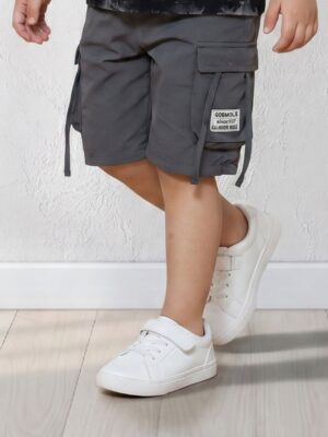 شورت كارجو رمادي أولادي – ملابس أطفال صيفية خروج ماركة A&A