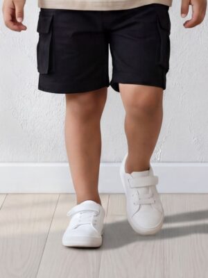 شورت كارجو أسود أولادي صيفي – ملابس أطفال خروج ماركة A&A