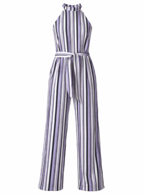 جامبسوت بناتي بنفسجي مخطط – ملابس أطفال بنات خروج صيفي