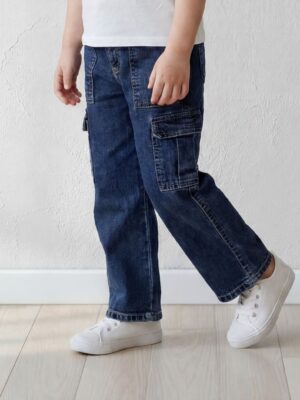 بنطلون جينز كارغو بناتي – ملابس أطفال خروج