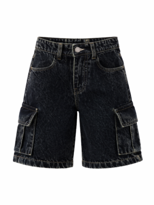 شورت جينز كارجو أولادي أزرق داكن – ملابس أطفال صيفية