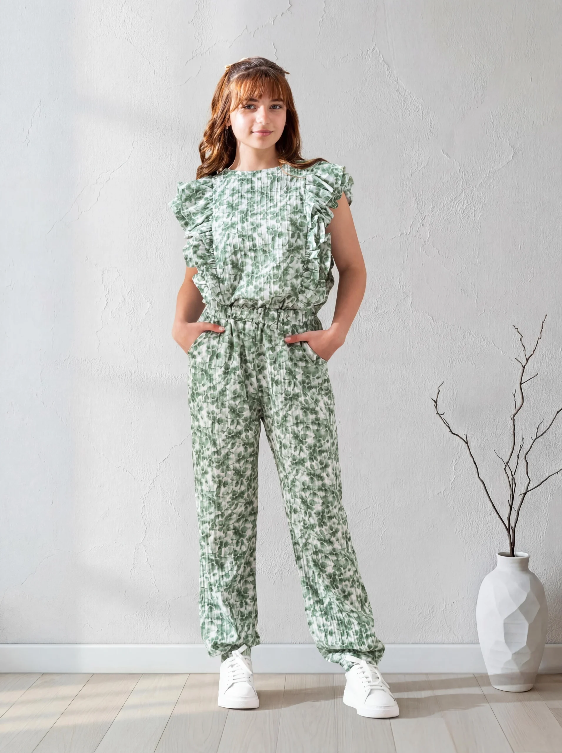 Green Jumpsuit for Girls | جامبسوت بناتي