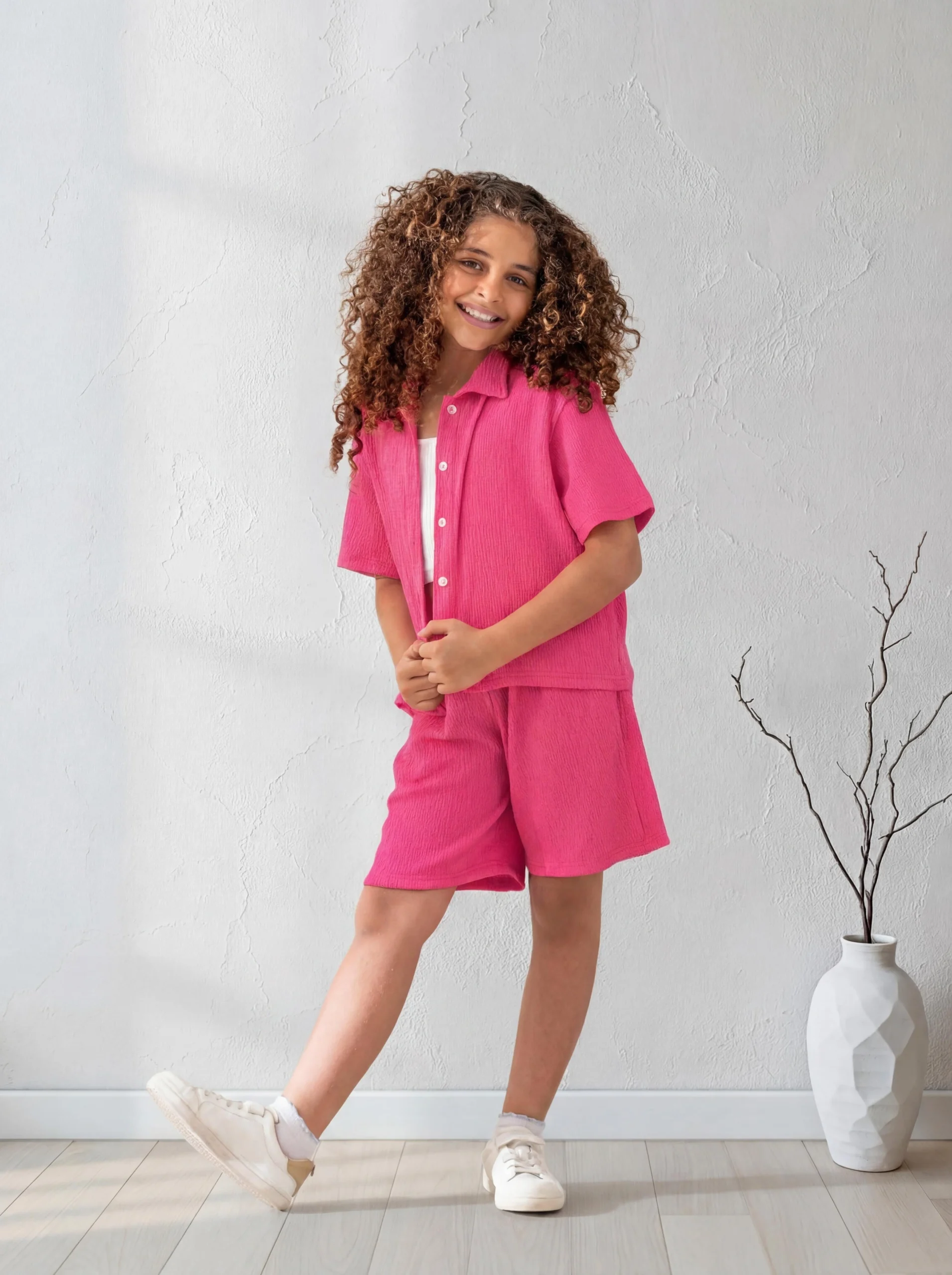 Pink Shorts Set for Girls | سوت بناتي