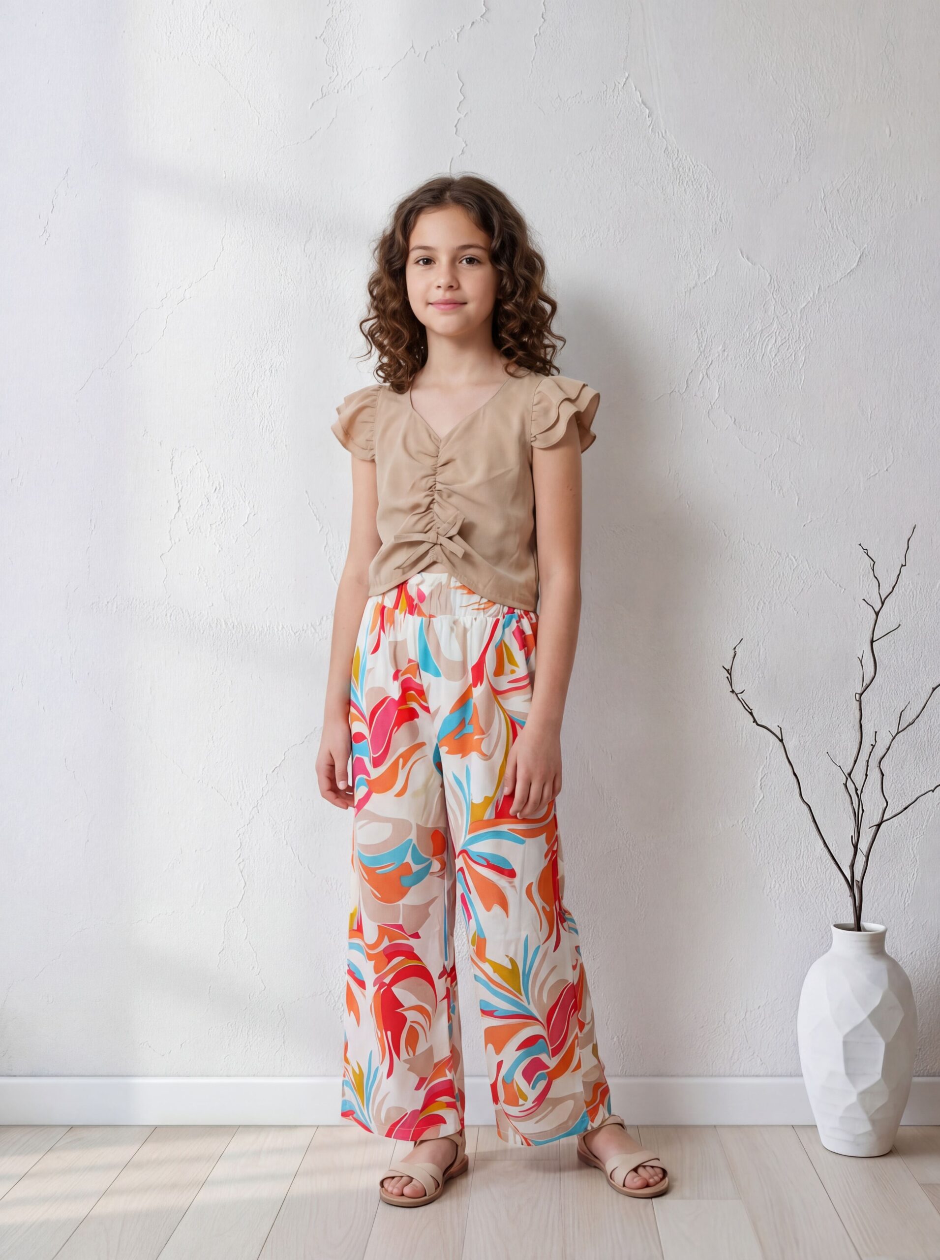 Set Girls Two Piece Beige | سوت بناتي