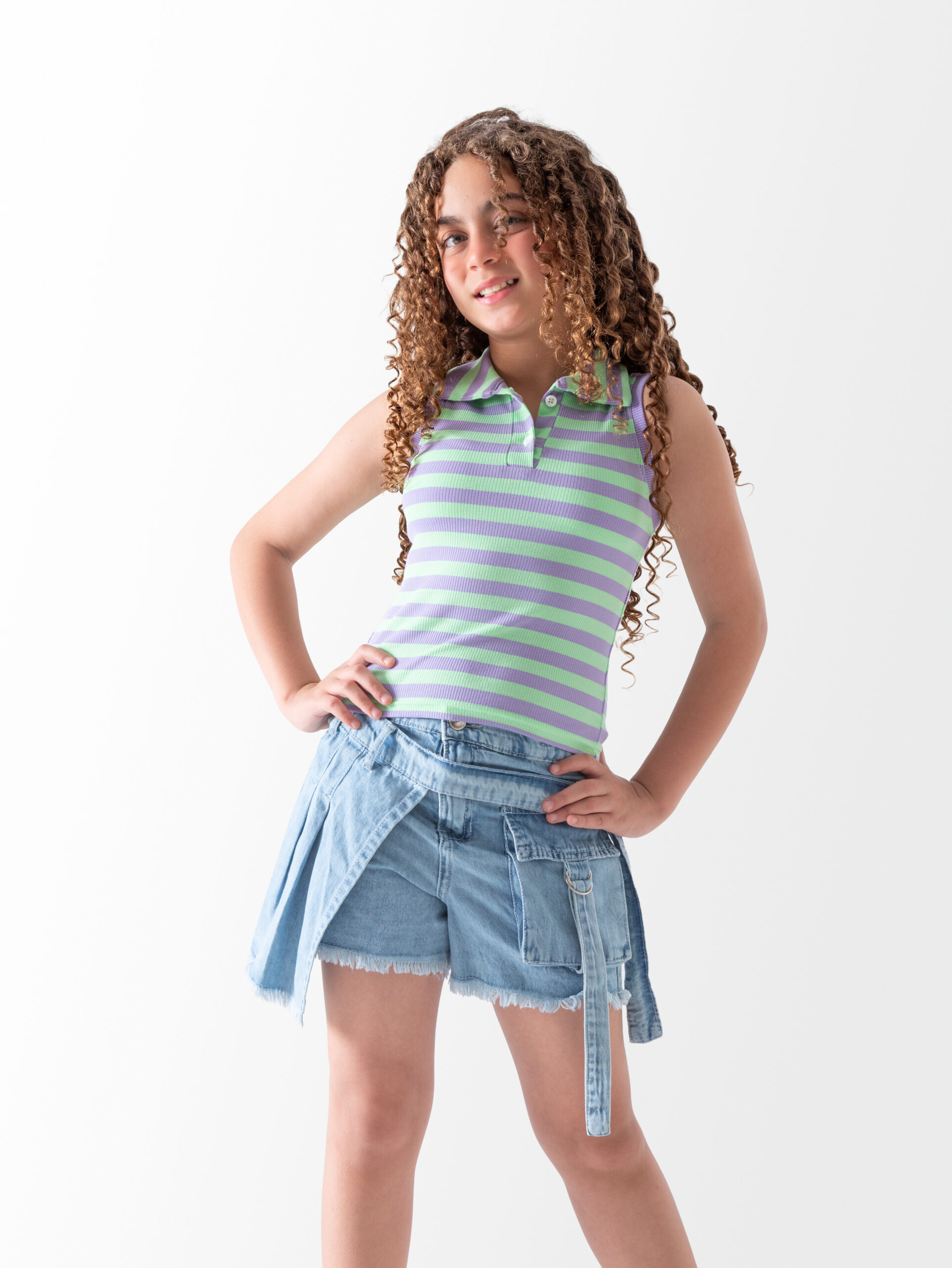 Top Girls Striped | توب بناتي