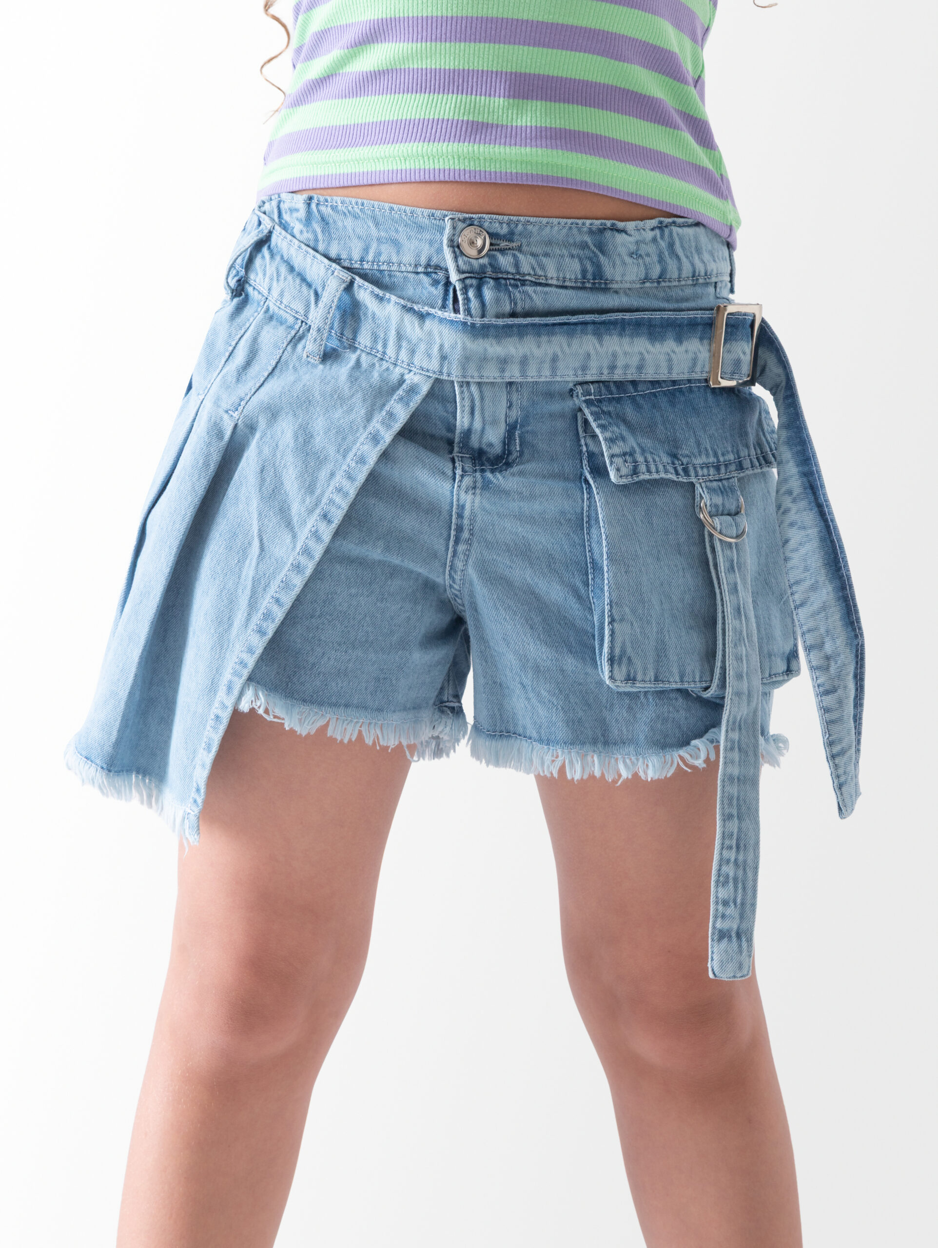 Skort Denim Girls Blue | شورت بناتي