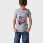 تيشيرت أولادي صيفي رمادي بطبعة Surf للأطفال من A&A